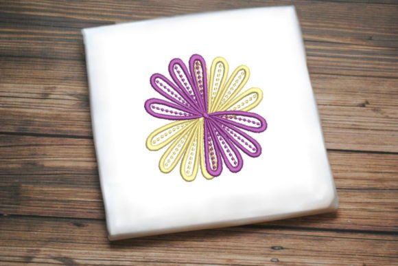 Beautiful Purple Yellow Flower Embroidery Review