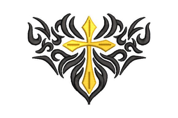 Cross Tattoo Tribal Embroidery Review
