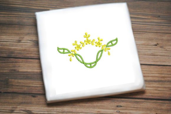 Decorative Green Yellow Flowers Embroidery Review
