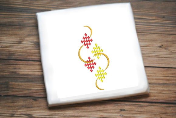 Decorative Red Yellow Shape Embroidery Review