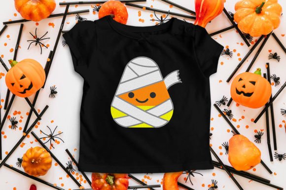 Halloween Candy Corn Mummy Embroidery Review