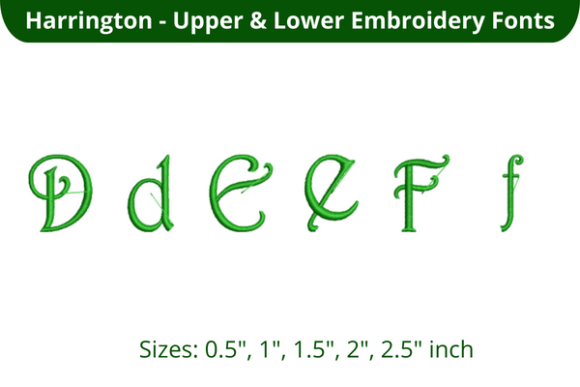 Harrington Font DEF Review for Seasonal Embroidery