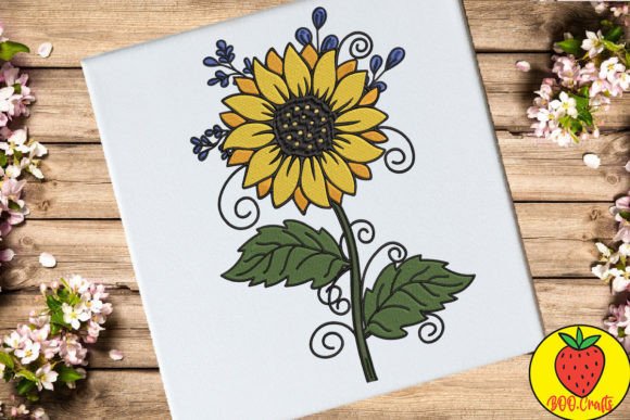 Sunflower and Leaves Embroidery Design Review